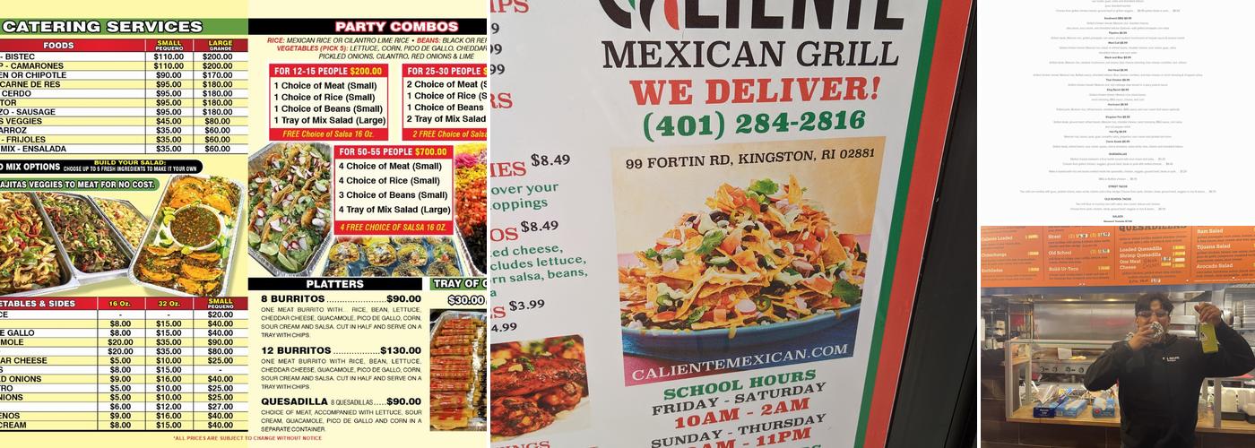 Caliente Mexican Grill Menu