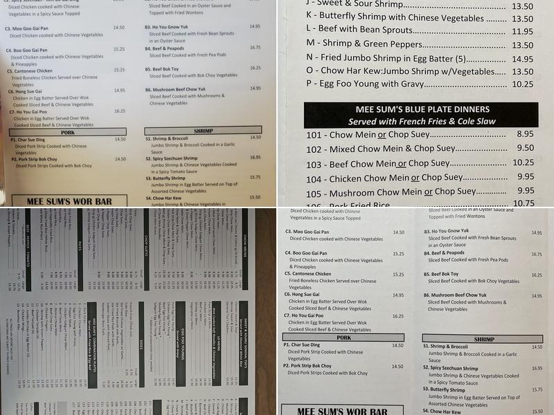 Mee Sum Restaurant Menu