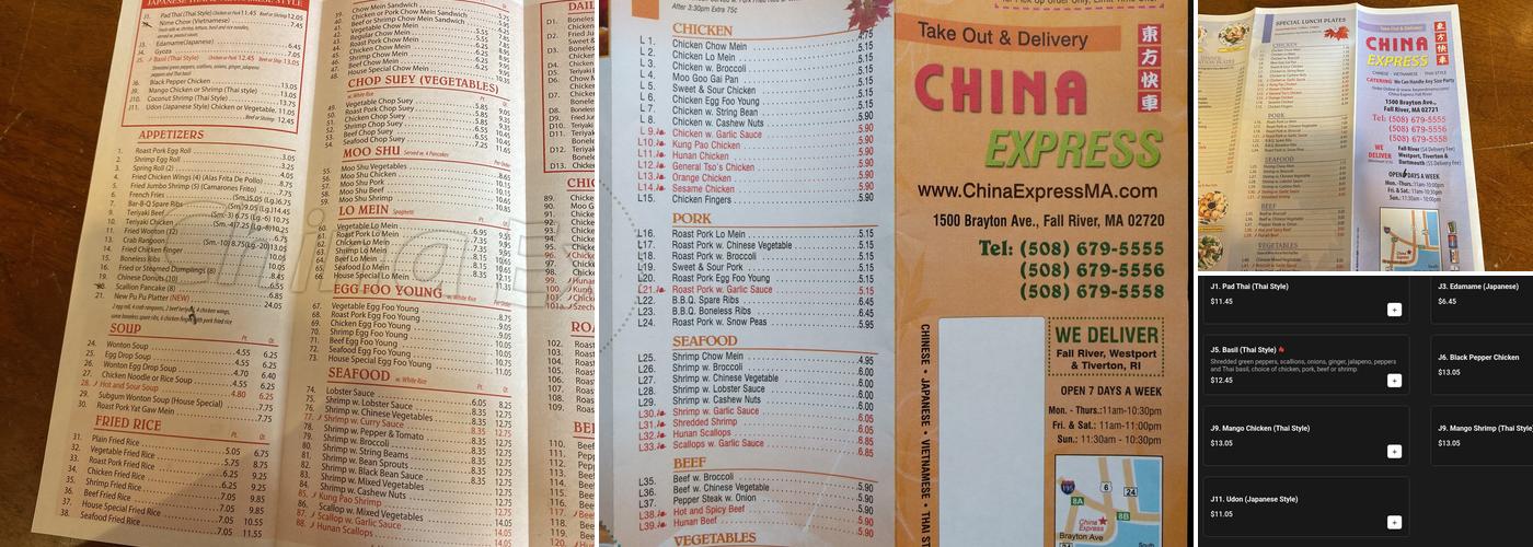 China Express Menu