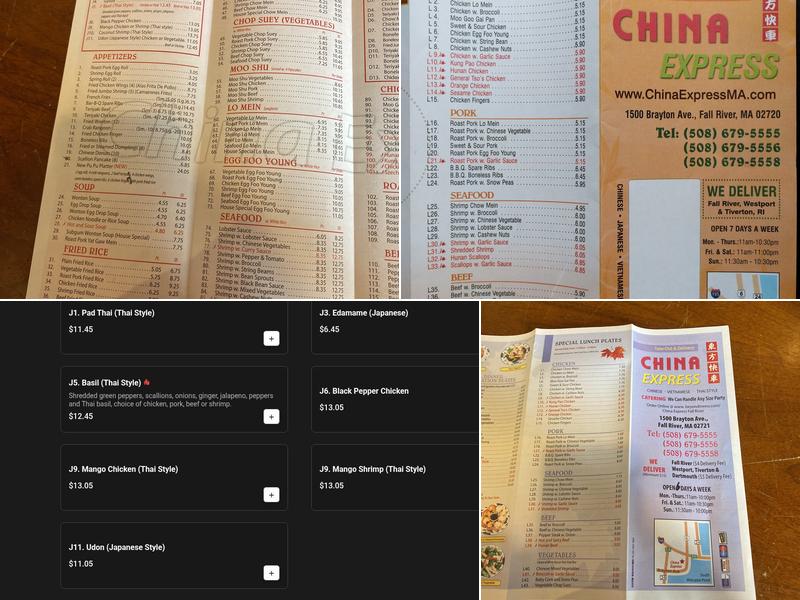 China Express Menu