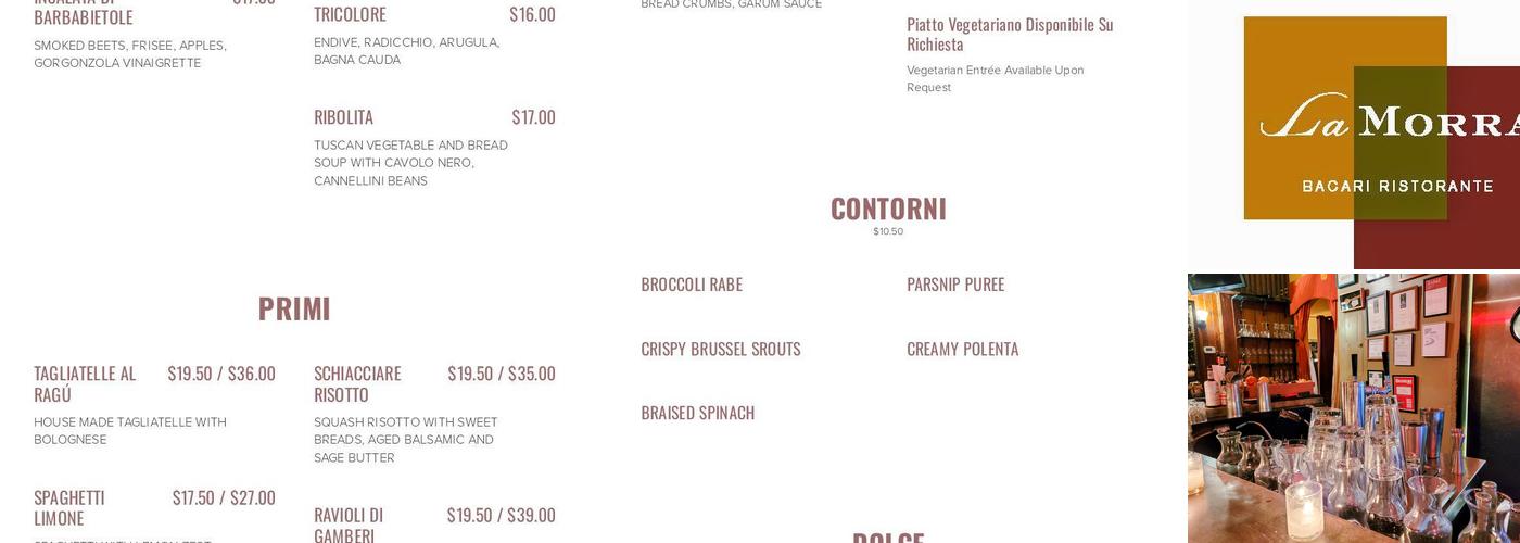 La Morra Menu