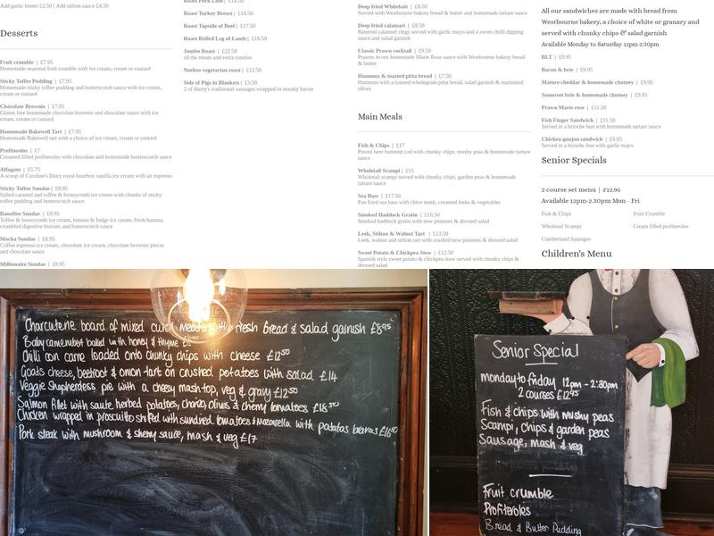 The Berkeley Arms Menu