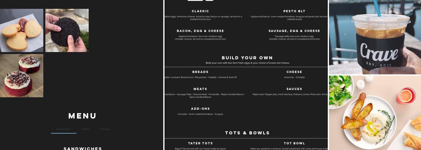 Crave Menu