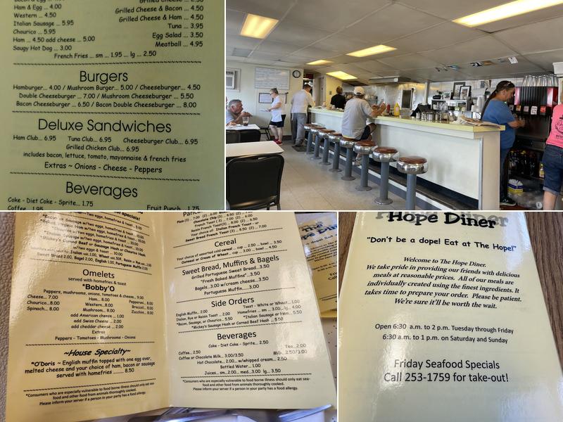 Hope Diner Menu