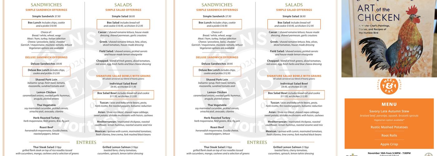 Root North Shore, Inc. Menu