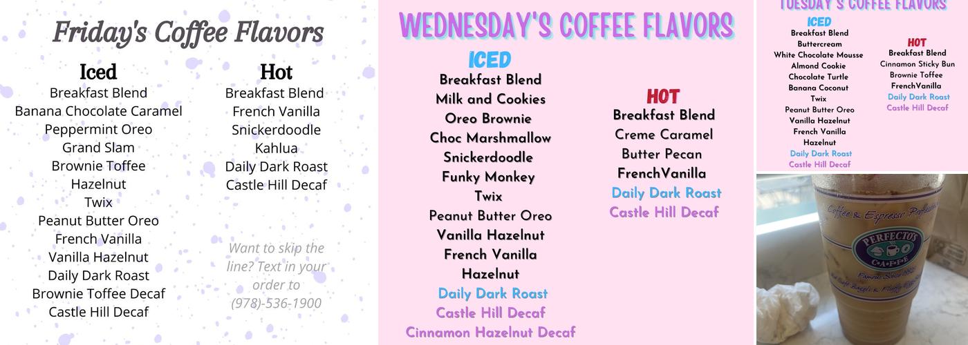 Perfecto's Caffe Menu