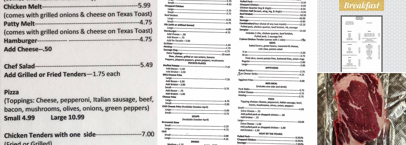 Red Pepper Grill Menu