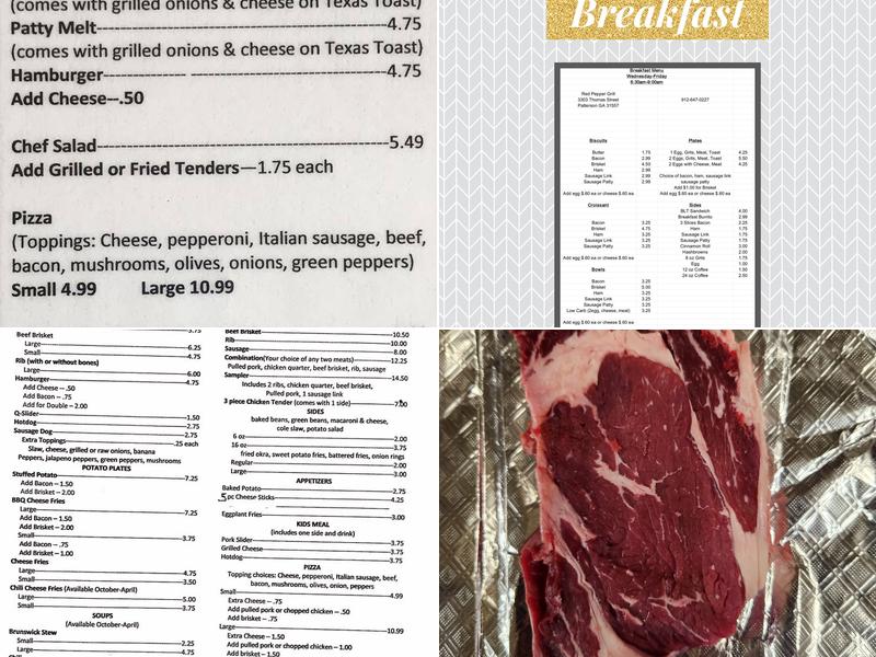 Red Pepper Grill Menu