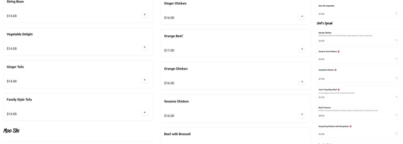 Gourmet Garden Danvers Menu