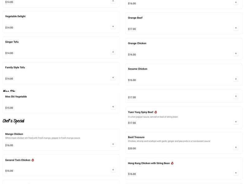 Gourmet Garden Danvers Menu