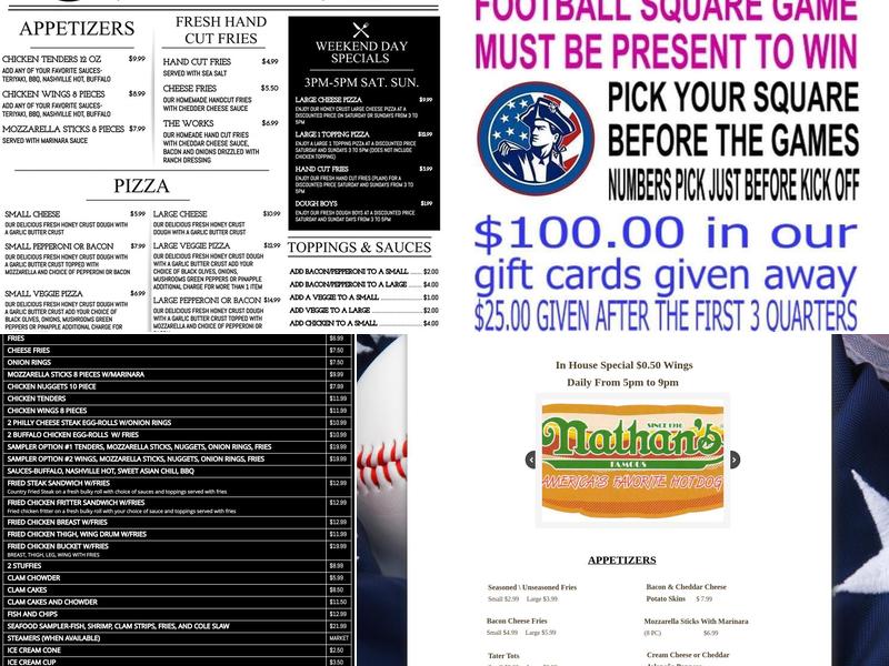 Pawtucket Patriot Bar & Grill Menu