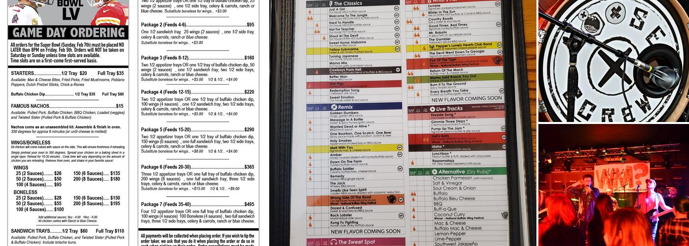 Boneheads Live Menu