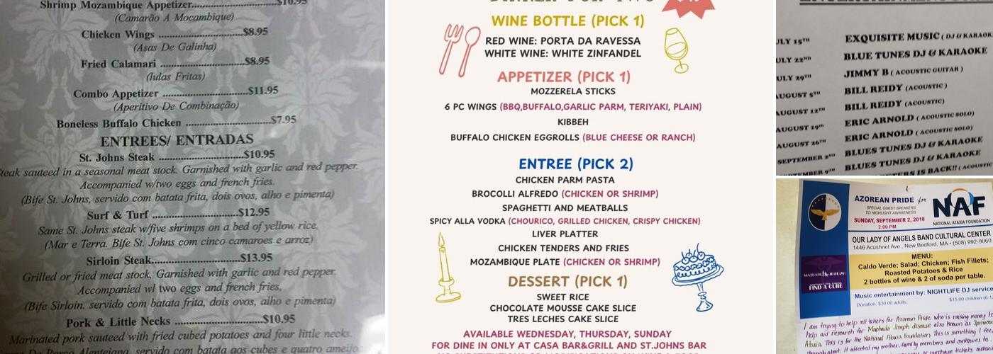 St. John's Restaurant Menu