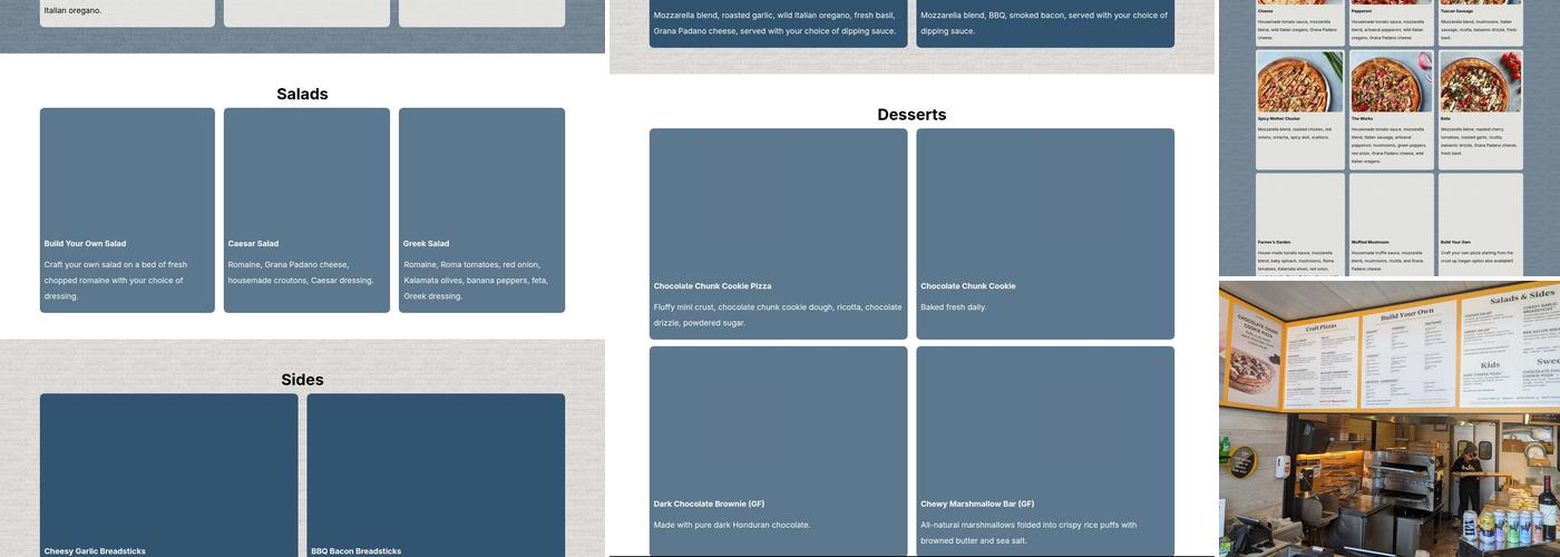 Oath Pizza - Chestnut Hill Menu