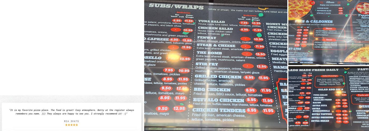 BrickFire Pizza Co. Menu