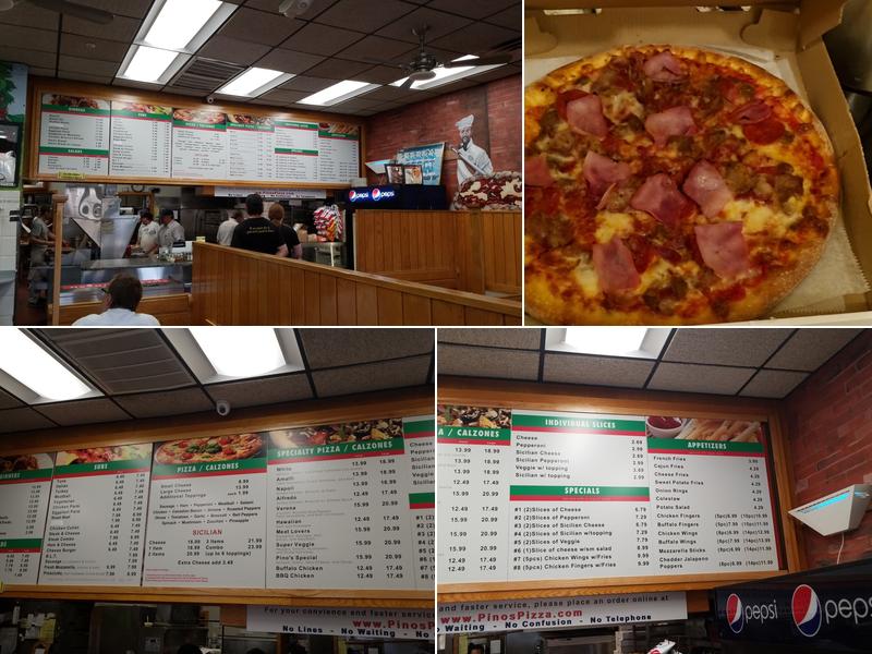 Pino's Pizza Menu