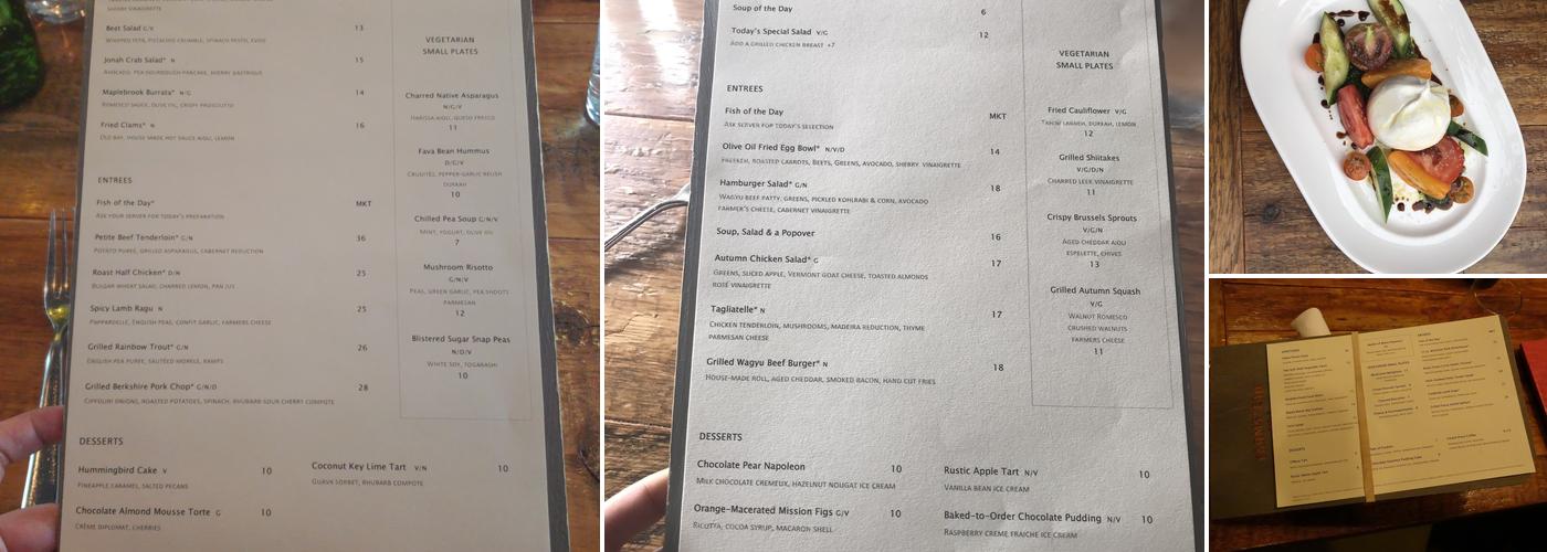 Farmstead Table Menu