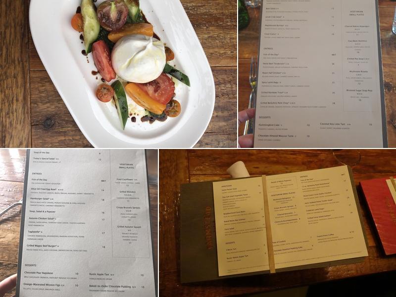 Farmstead Table Menu