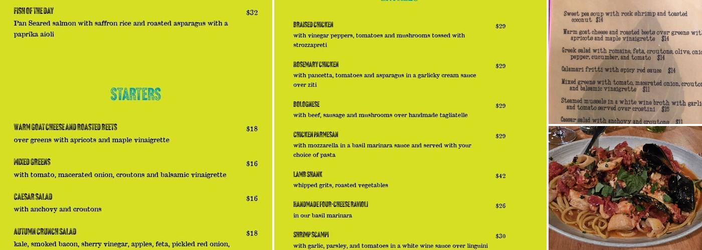Sweet Basil Menu