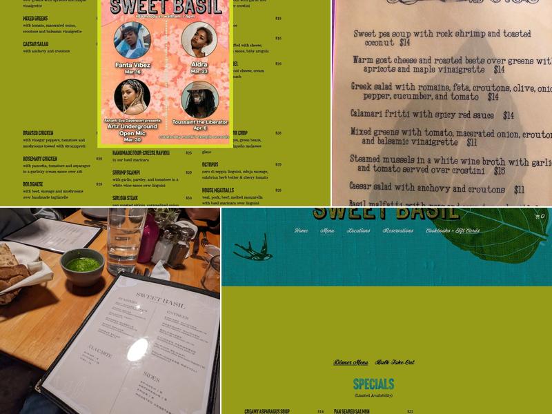 Sweet Basil Menu