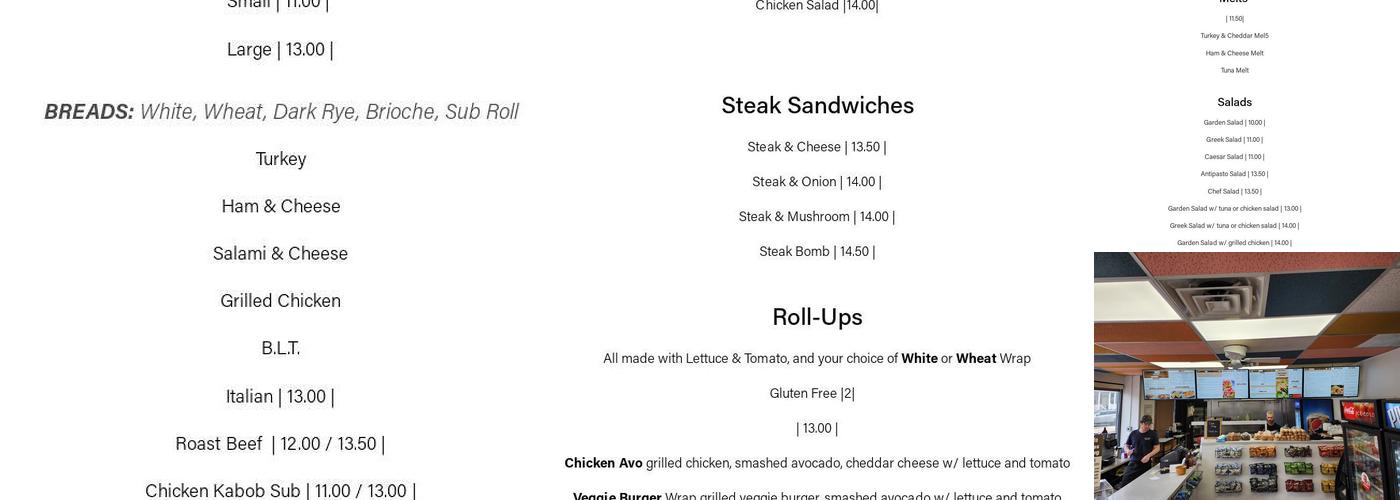 Corner Cafe Newton Menu