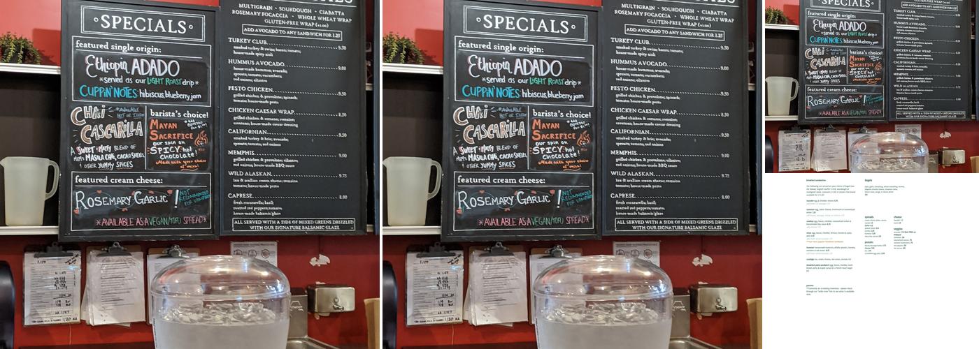 Cafenation Cafe & Roastery Menu