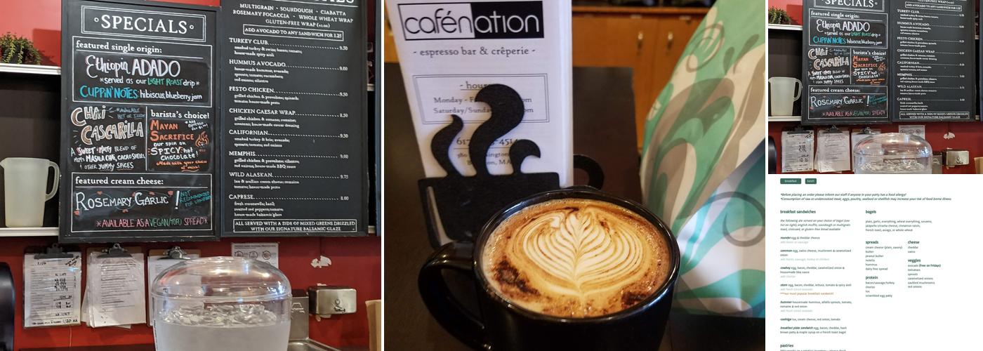 Cafenation Cafe & Roastery Menu
