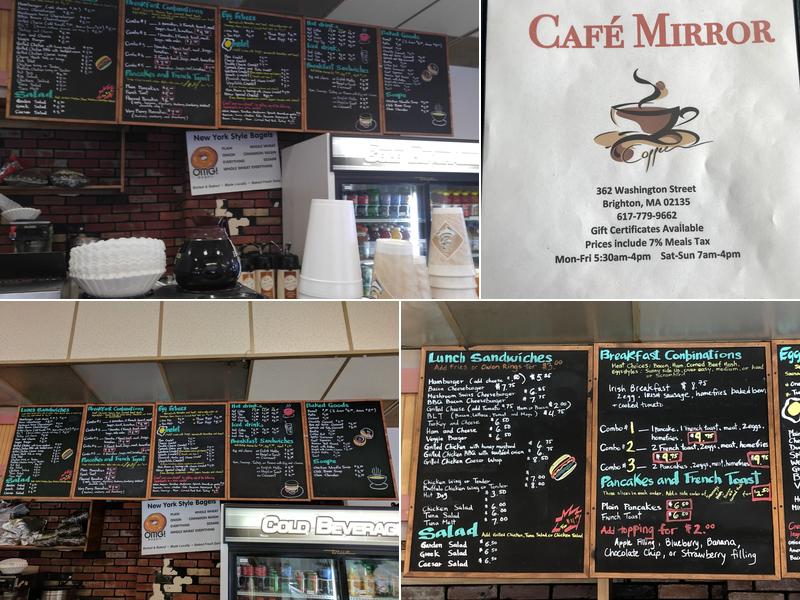 Cafe Mirror Menu