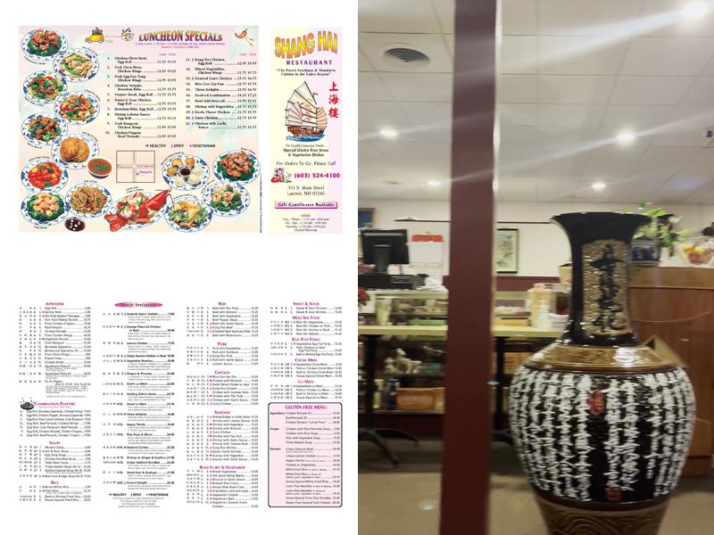 Shang Hai Restaurant Menu