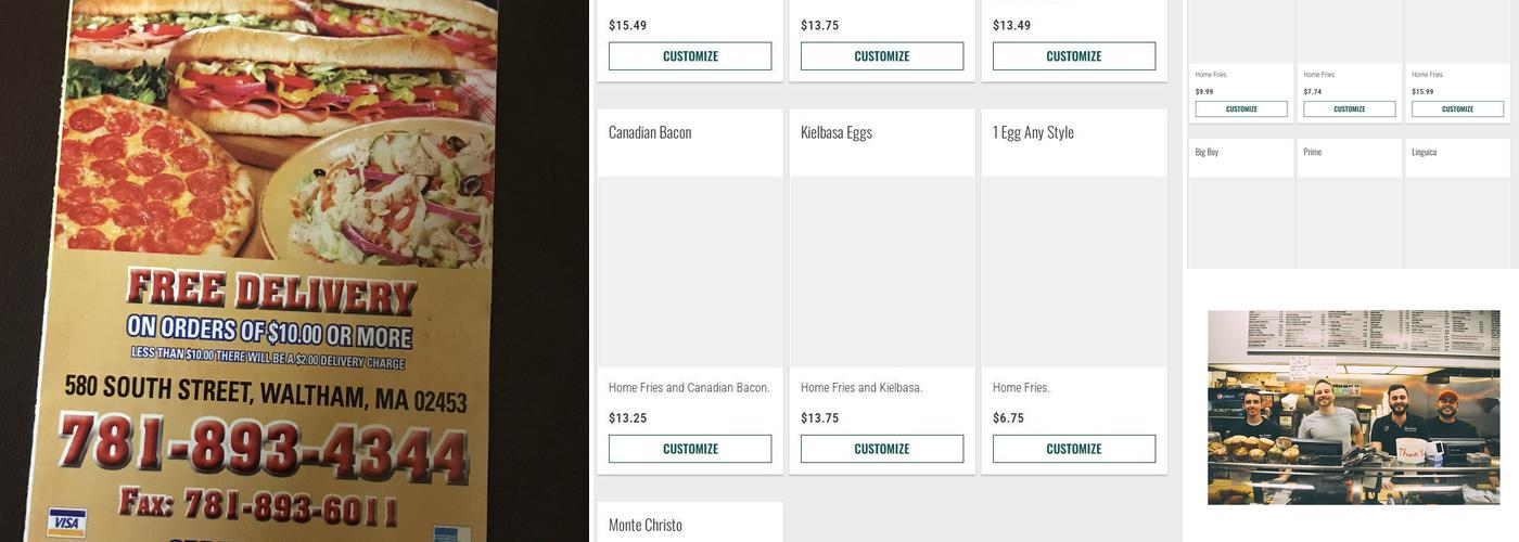 The Prime Deli & Cafe Menu