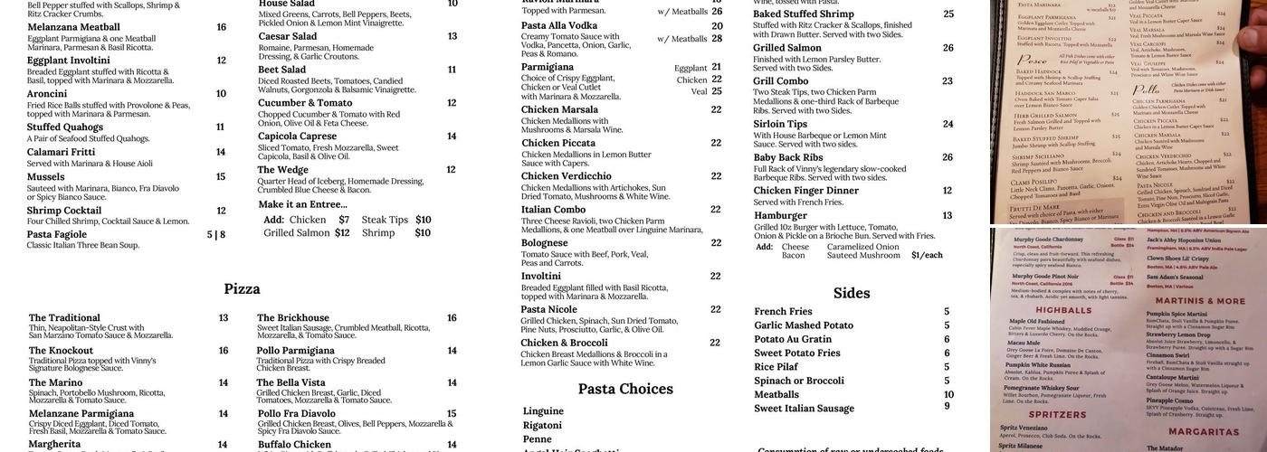 Brickhouse Cafe Menu