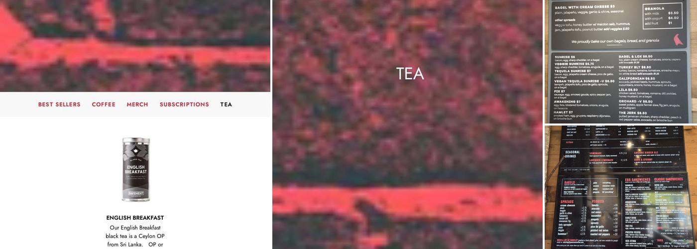 Pavement Coffeehouse - Fenway Menu