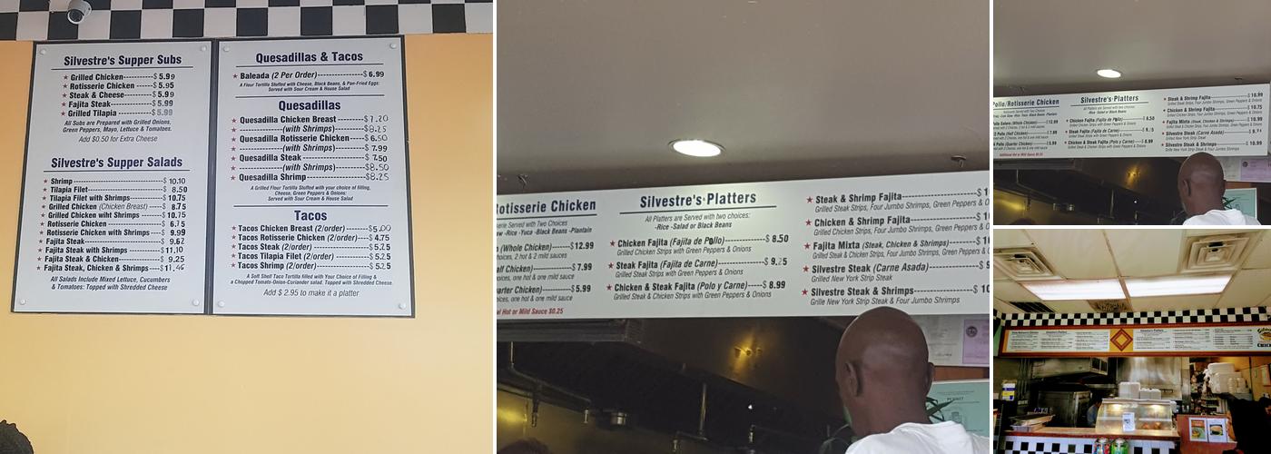 Silvestre Chicken Menu