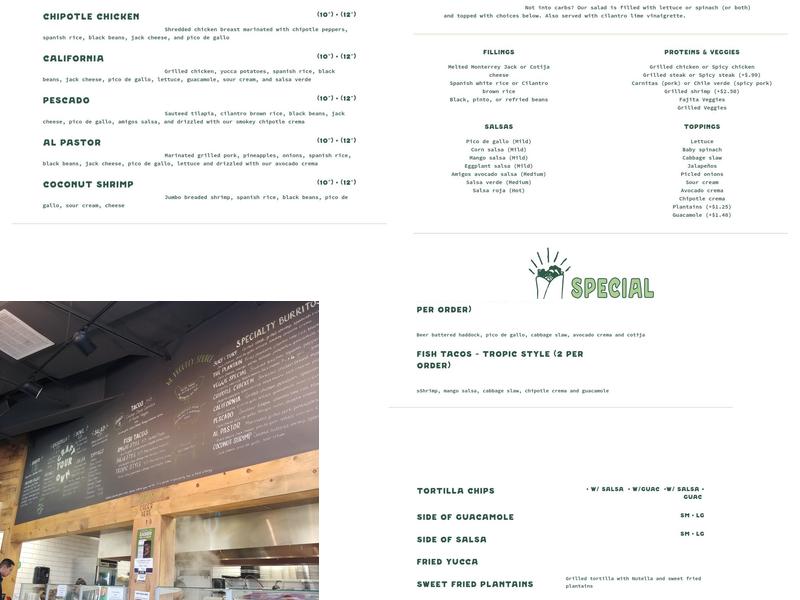 Los Amigos Taqueria Menu