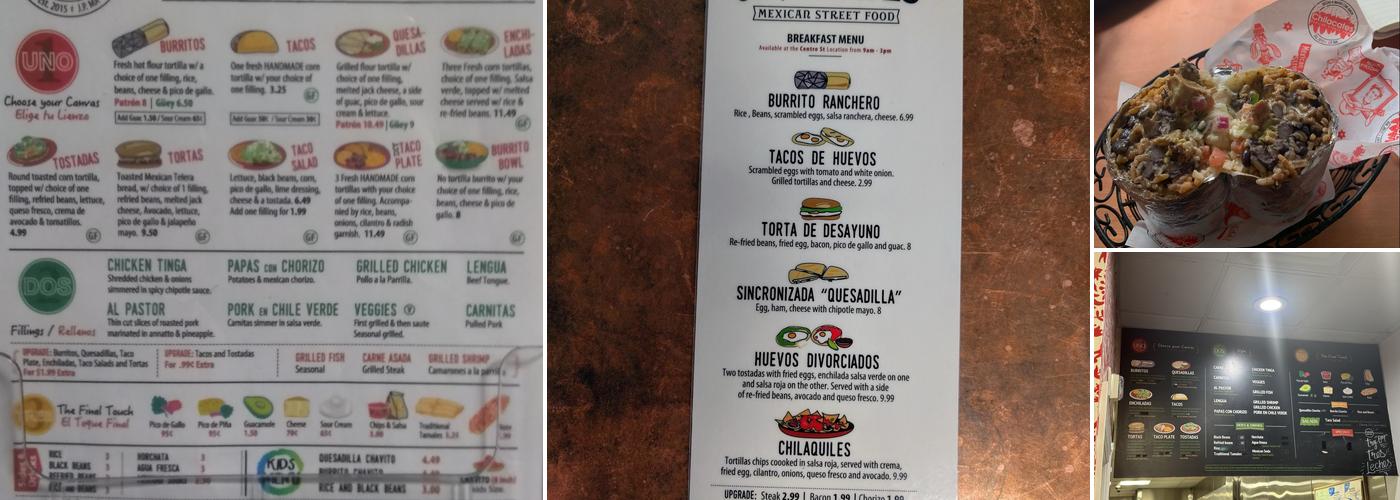 Chilacates Menu