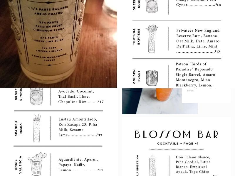 Blossom Bar at Sichuan Garden Menu