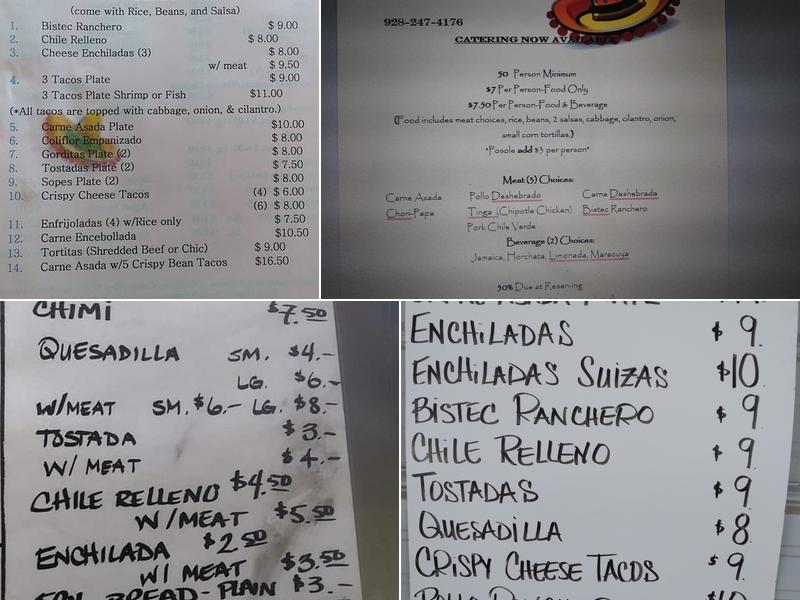 Ma'ias Comida Mexicana Menu