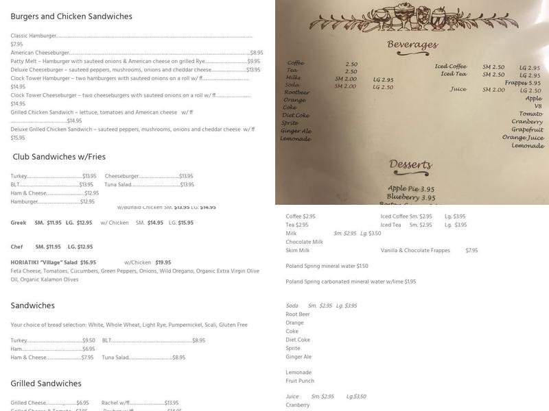 Maugus Restaurant Menu