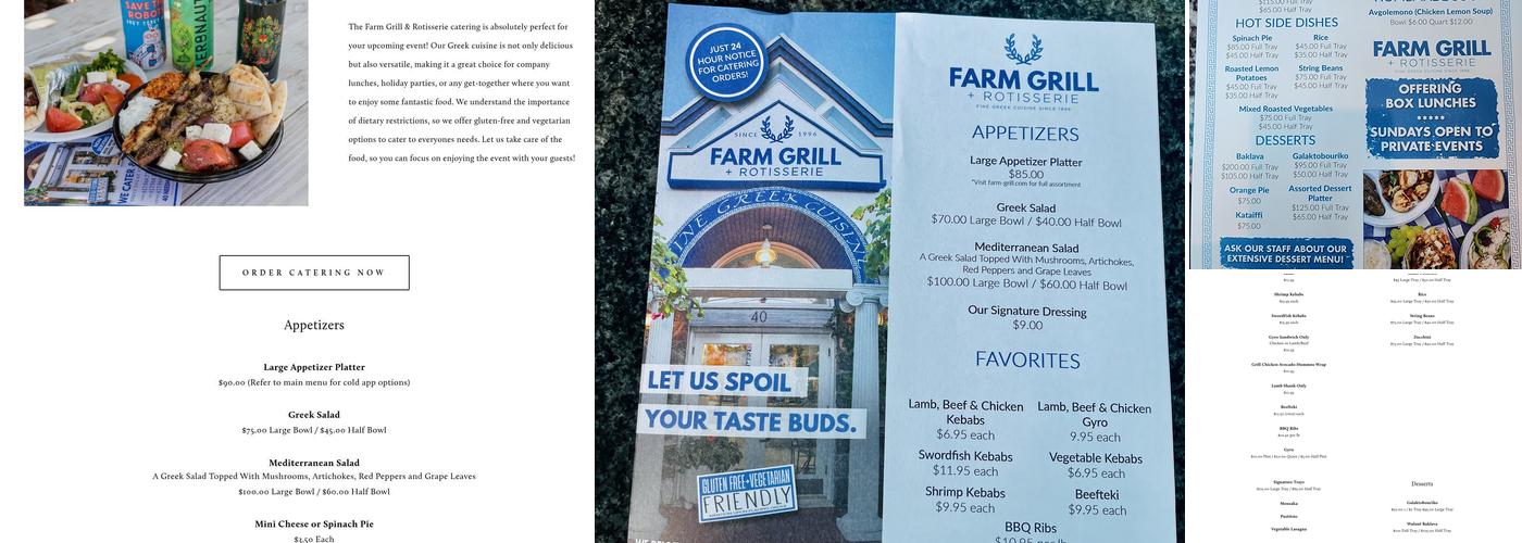 Farm Grill and Rotisserie Menu