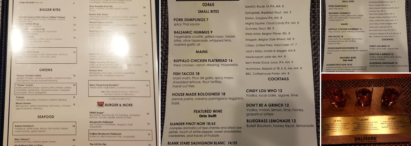 The Local Kitchen & Drinks Menu