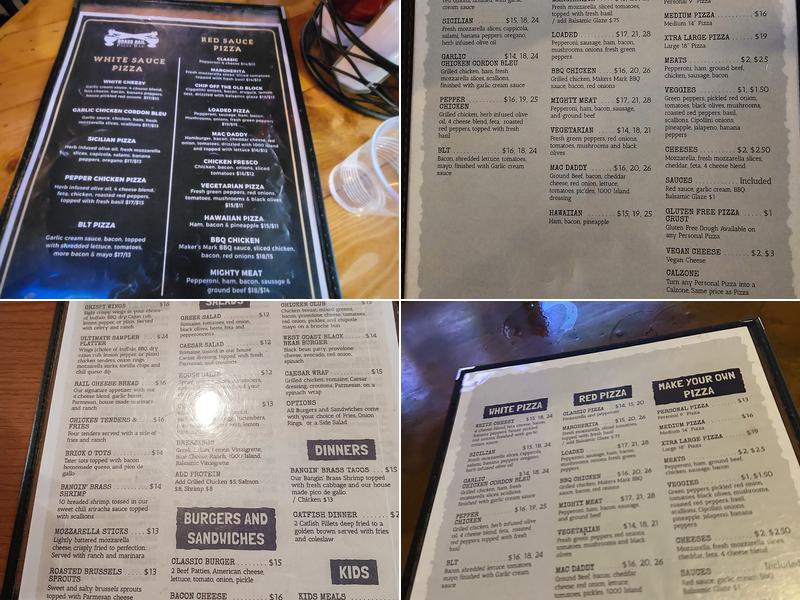 Brass Rail Pizza Bar Menu