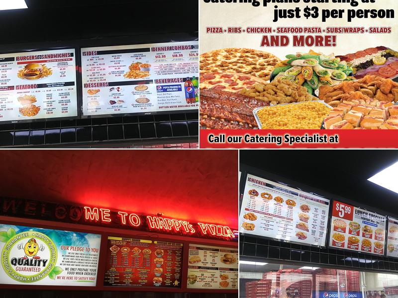 Happy's Pizza Menu