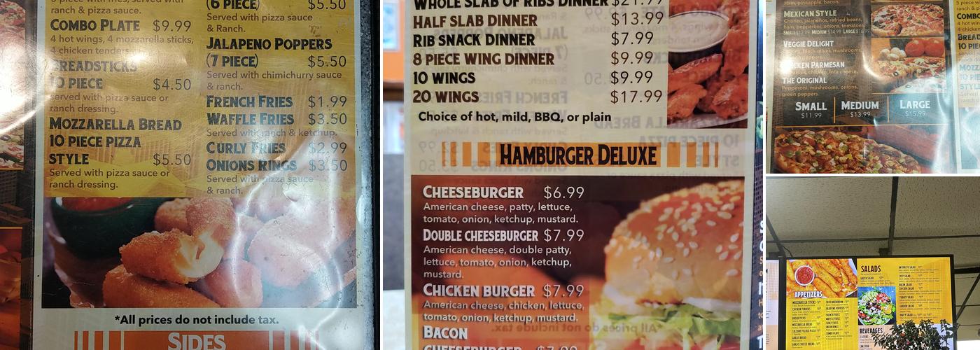 Chicago's Pizza Menu