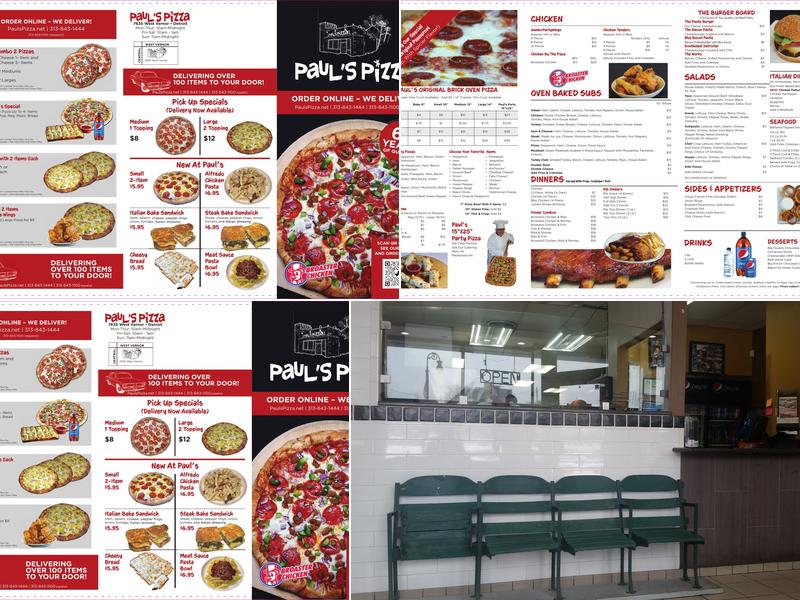Paul's Pizza Menu