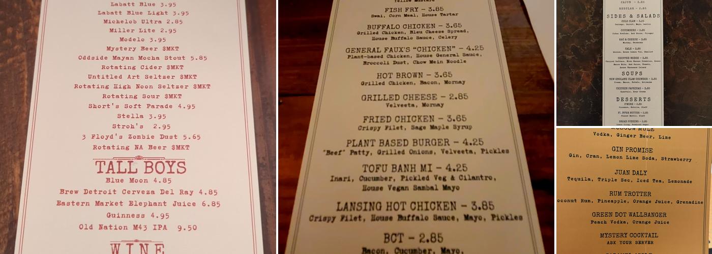 Green Dot Stables Menu