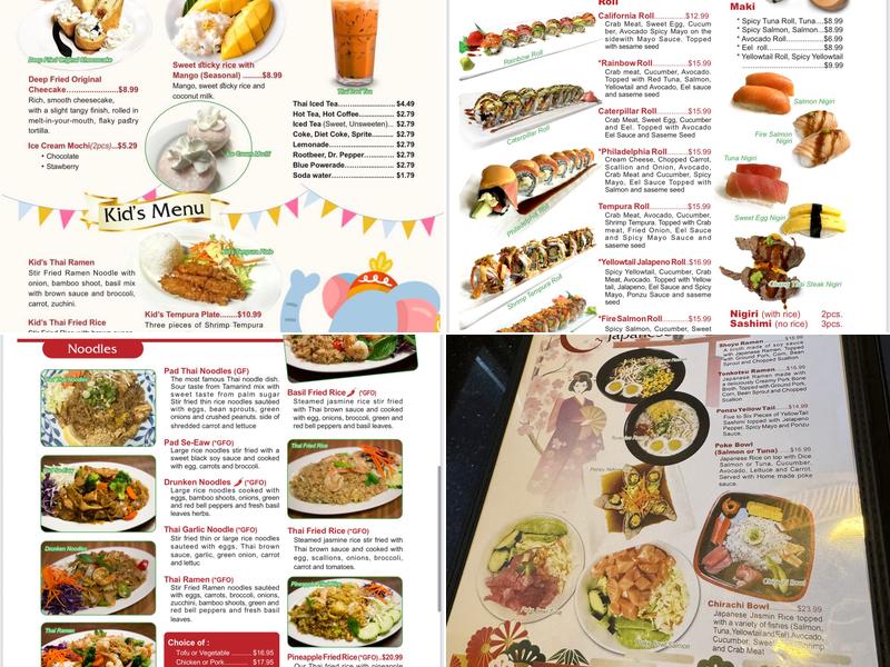 Chang's Thai Viet & Japanese Menu