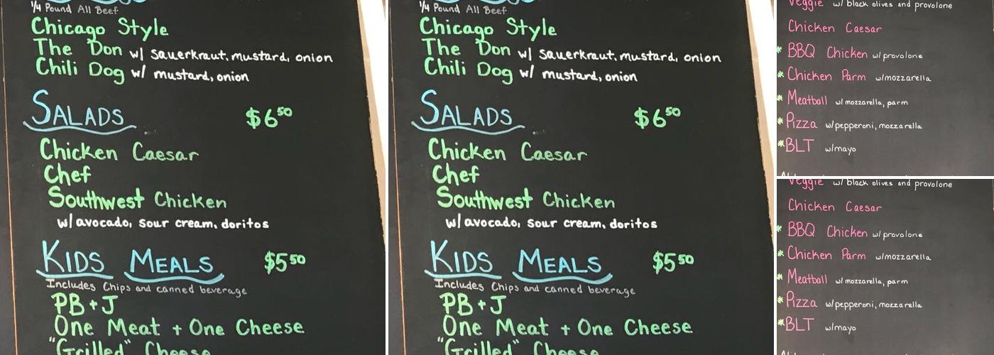 Second Street Sub Shop Menu