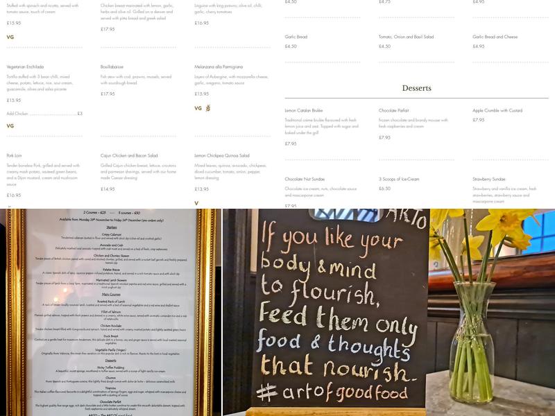 Arto Restaurant Menu