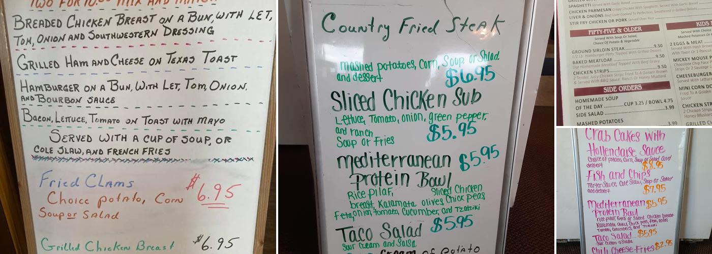 Warriors Cafe Menu