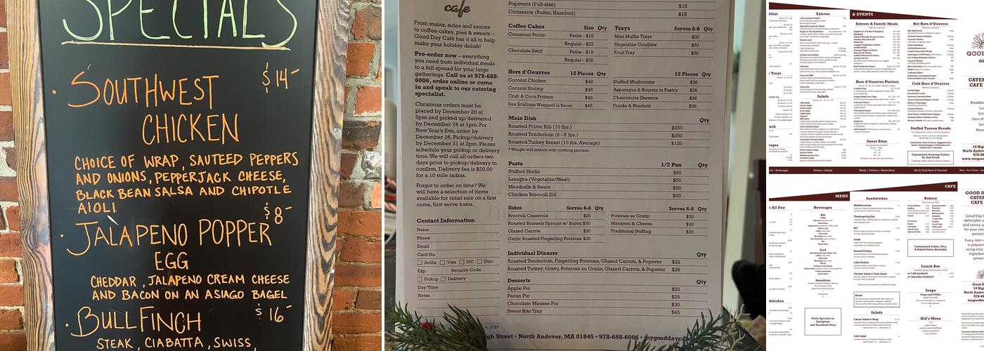 Good Day Cafe Menu